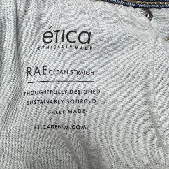 Anthropologie Etica Rae High Rise Clean Straight Leg Ankle Jeans Size 30 - Picture 15 of 16